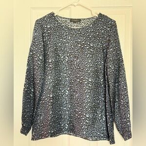 Leopard Print Long Sleeve Top